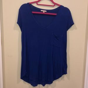 Anthropologie Royal Blue Short Sleeve Shirt